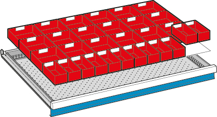 Einsatzkasten-Set für Schubladen 1023 mm