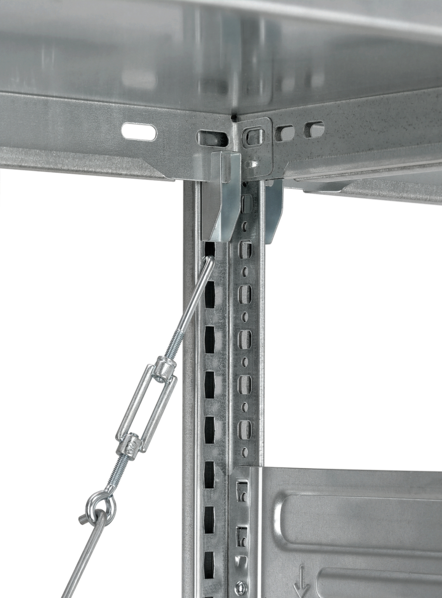 hofe System-Steckregal in Standard Bauart, Höhe x Breite x Tiefe 3000 x 1310 x 435 mm, 7 Böden Detail 1 ZOOM