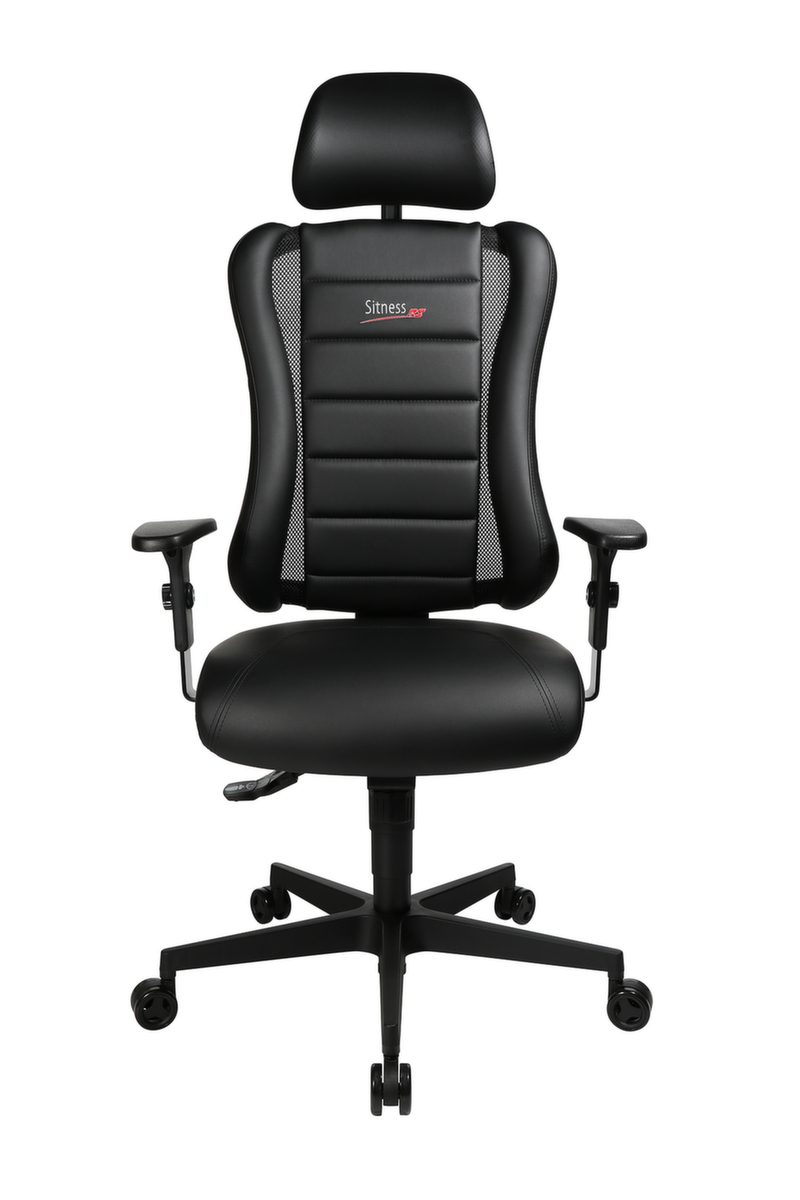 Topstar Bürodrehstuhl Sitness Racer RS mit AL "P4" + KS mit Kopfstütze, schwarz Standard 5 ZOOM