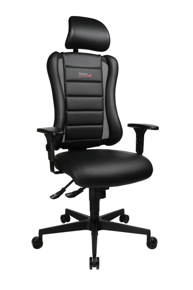 Topstar Bürodrehstuhl Sitness Racer RS mit AL "P4" + KS mit Kopfstütze, schwarz Standard 6 ZOOM