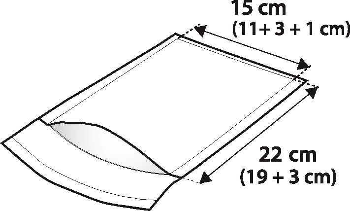 Braune Luftpolster-Versandtasche Technische Zeichnung 1 ZOOM