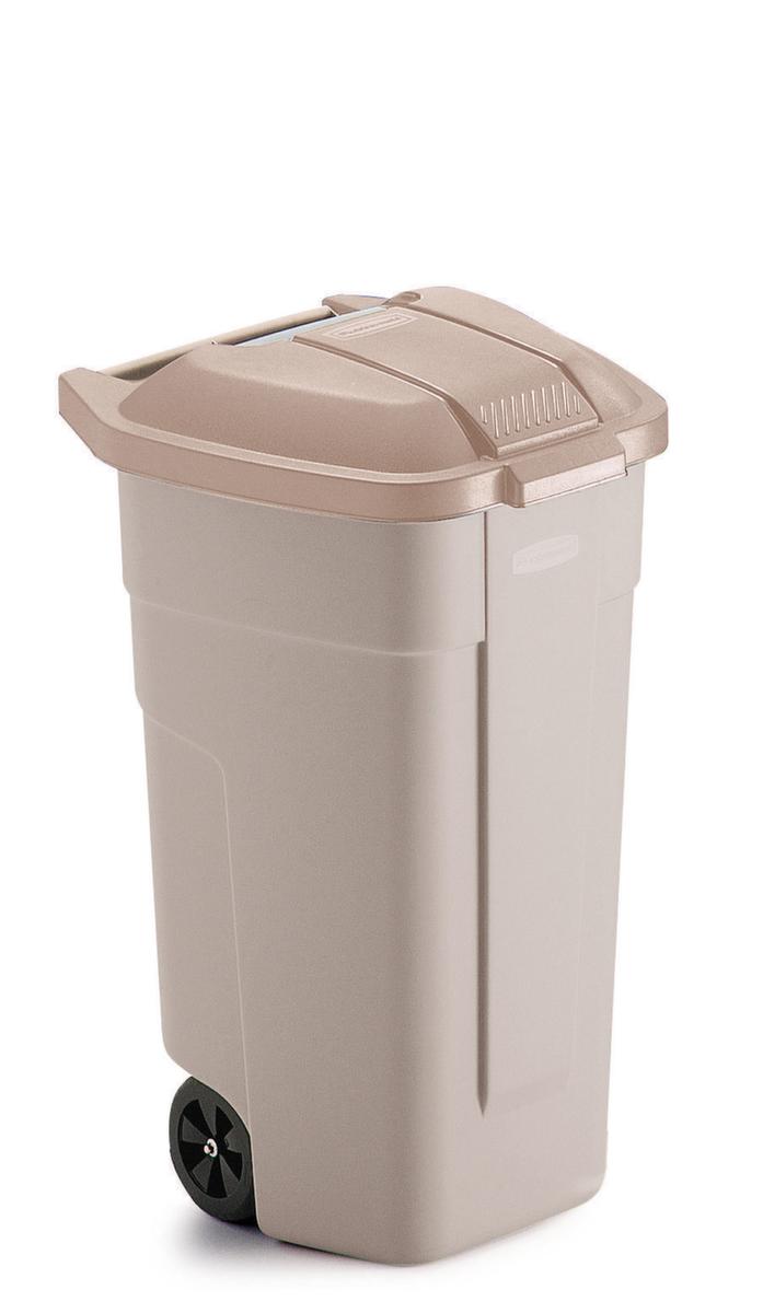 Rubbermaid Mülltonne, 100 l, beige, Deckel grau