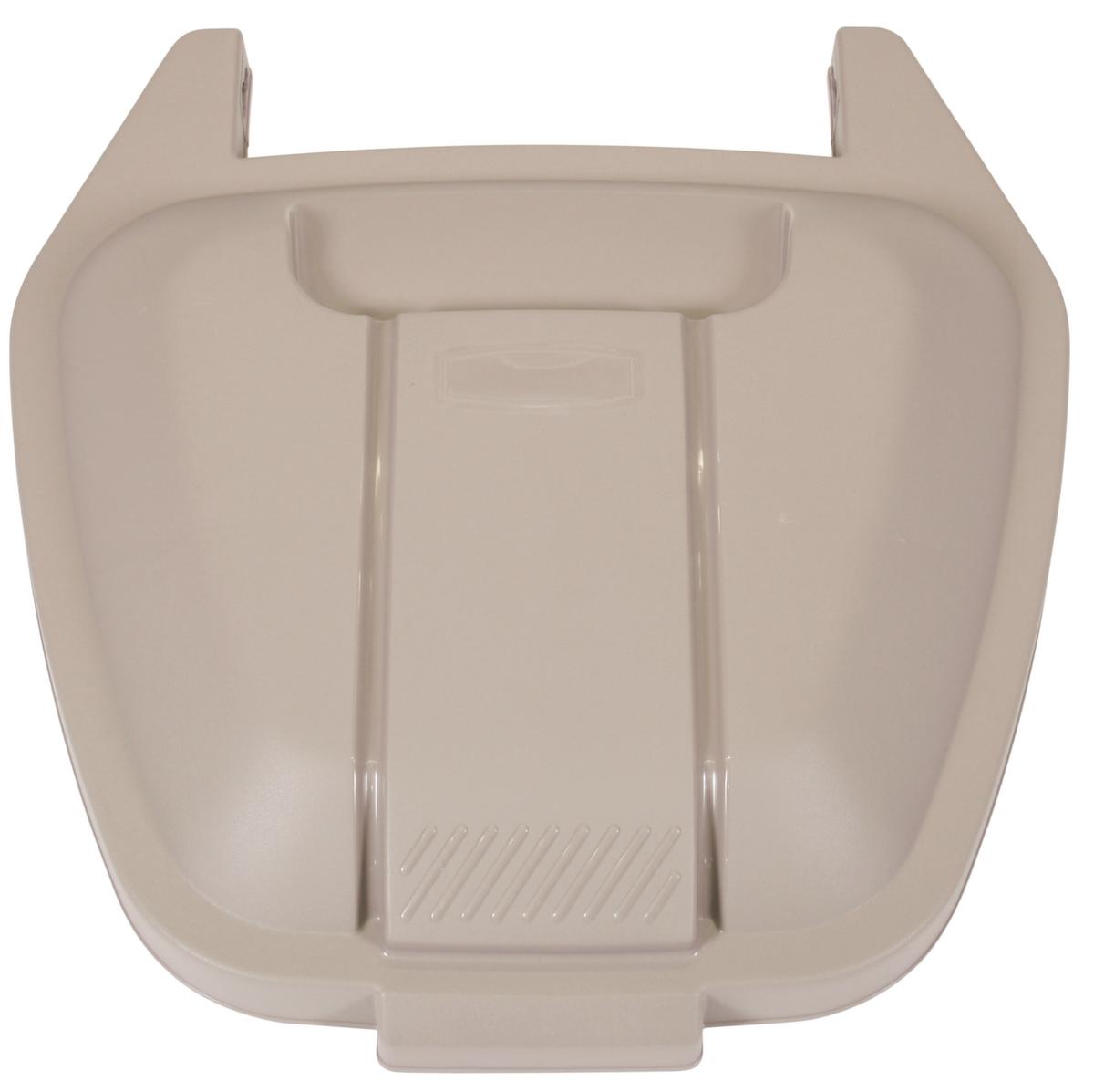 Rubbermaid Mülltonne, 100 l, beige, Deckel grau Detail 1 ZOOM