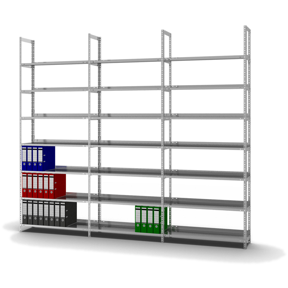 hofe Akten-Schraubregal, 7 Böden, mit korrosionsschützender Zinkbeschichtung Standard 3 ZOOM