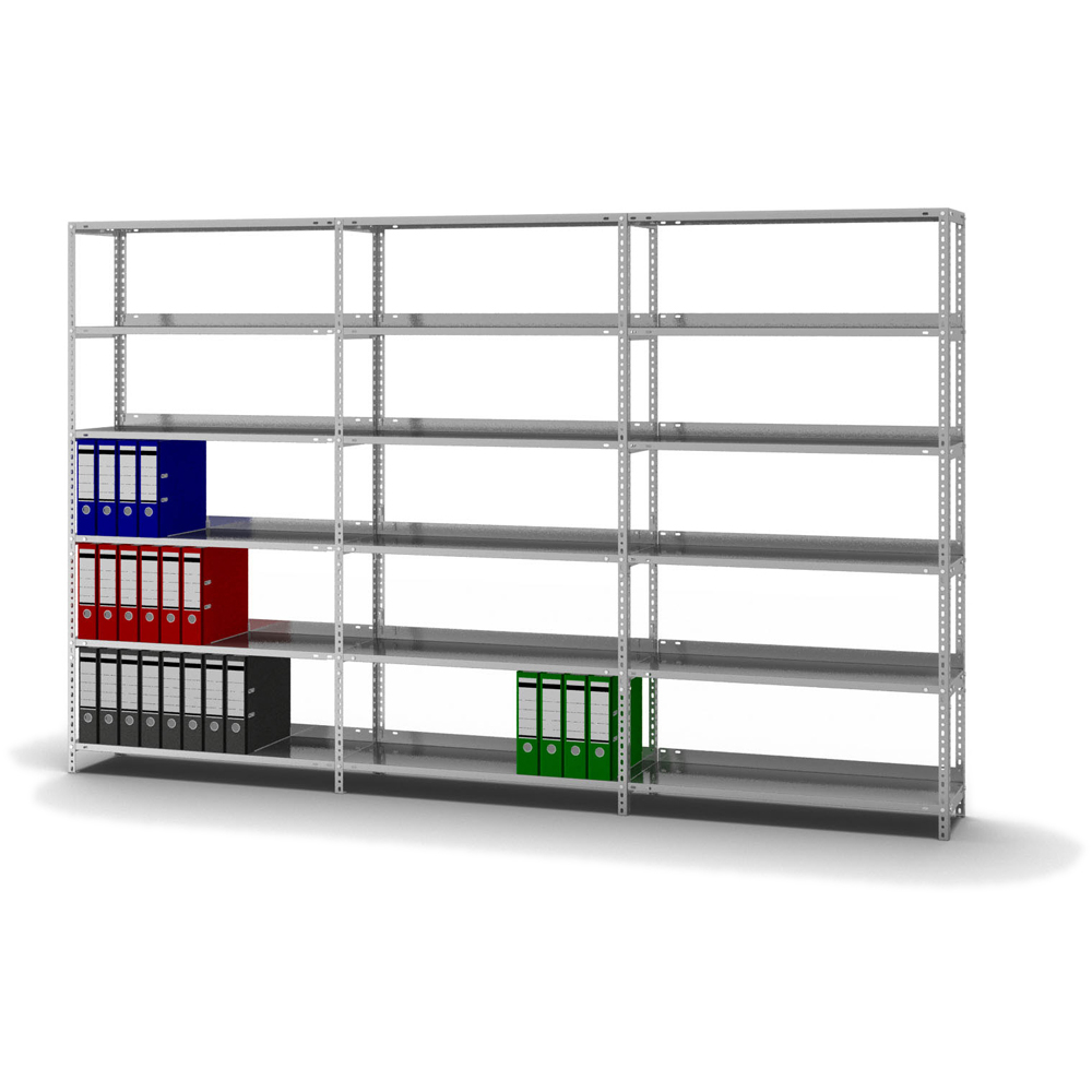 hofe Akten-Schraubregal Anbaufeld, 6 Böden, mit korrosionsschützender Zinkbeschichtung Standard 3 ZOOM