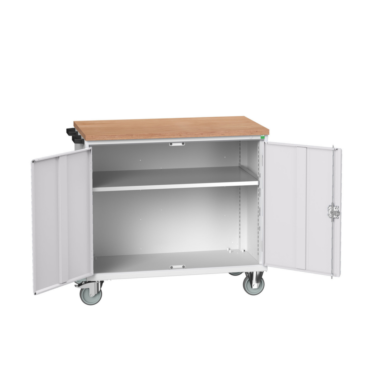 bott Mobile Werkbank verso, 1 Schrank, RAL7035 Lichtgrau/RAL7035 Lichtgrau