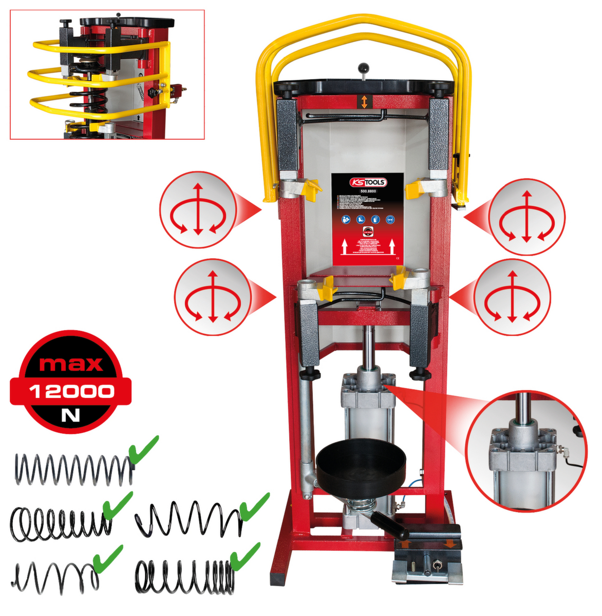 KS Tools Druckluft-Stand-Federspanner Standard 2 ZOOM