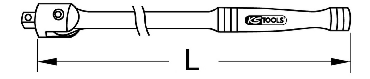 KS Tools 3/4" CHROMEplus Gelenk-Steckgriff Standard 7 ZOOM