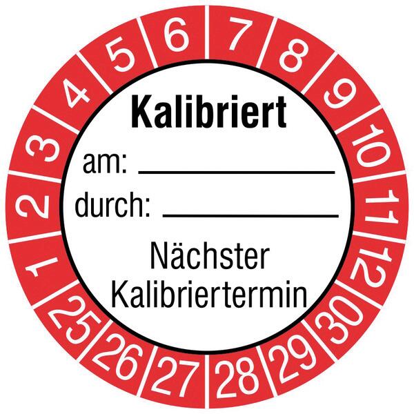 Runde Prüfplakette ohne Jahresfarbe Standard 1 ZOOM