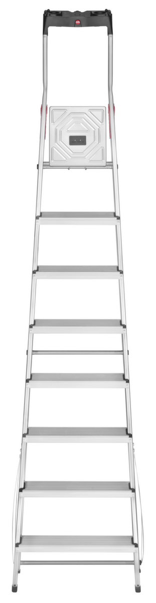 Hailo Einseitige Stufenstehleiter StandardLine L60 mit Ablageschale, 8 Riffelblechstufe(n) Detail 1 ZOOM