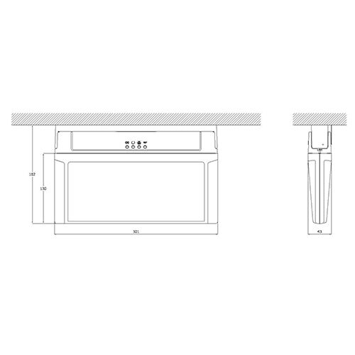 B-Safety LED-Rettungszeichenleuchte E-LUX STANDARD, Befestigung Zur Wand- oder Deckenmontage, Hinweisschilder selbstklebend Technische Zeichnung 1 ZOOM