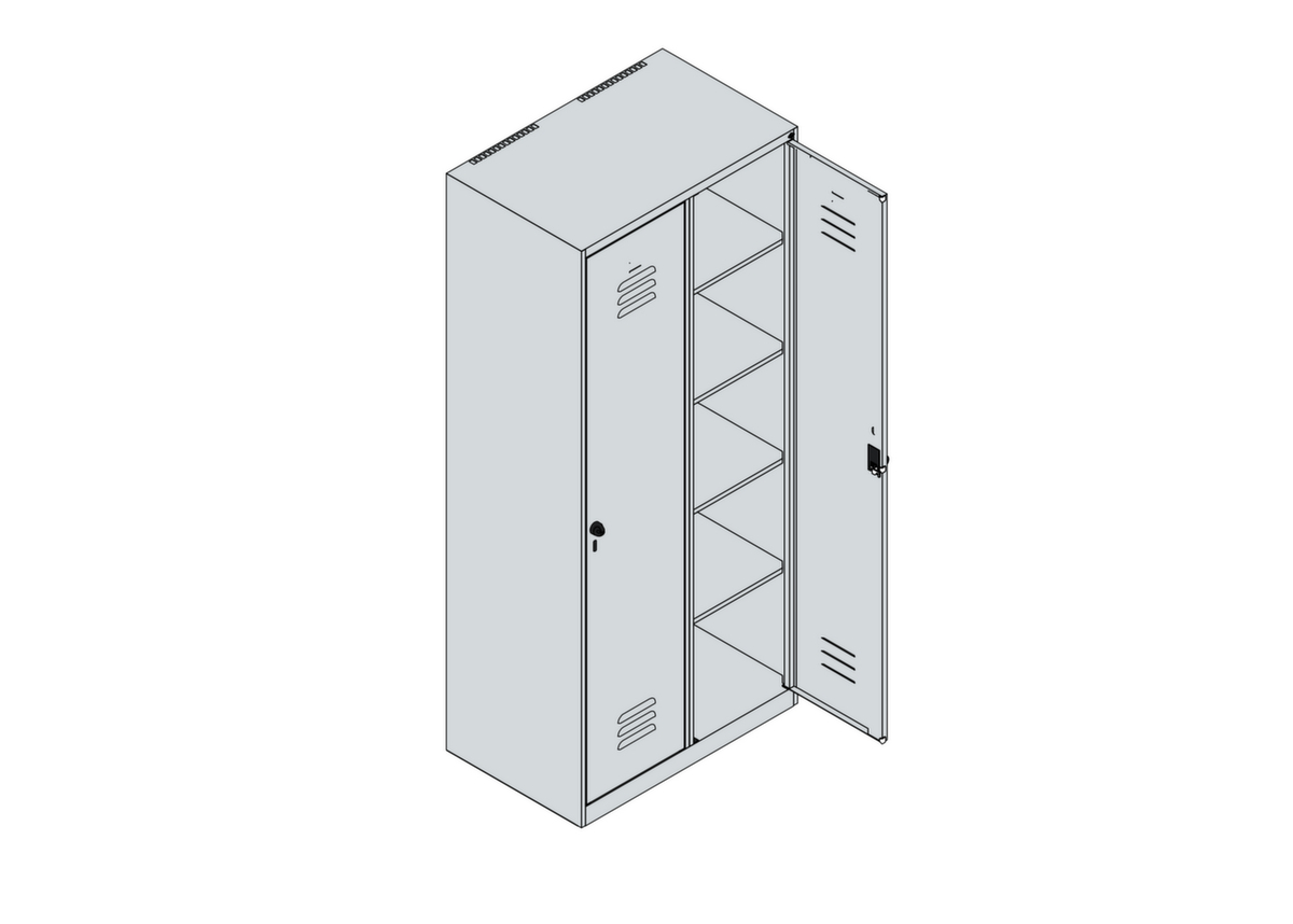 C+P Wäscheverteilschrank Classic Plus, Abteilbreite 400 mm Standard 3 ZOOM