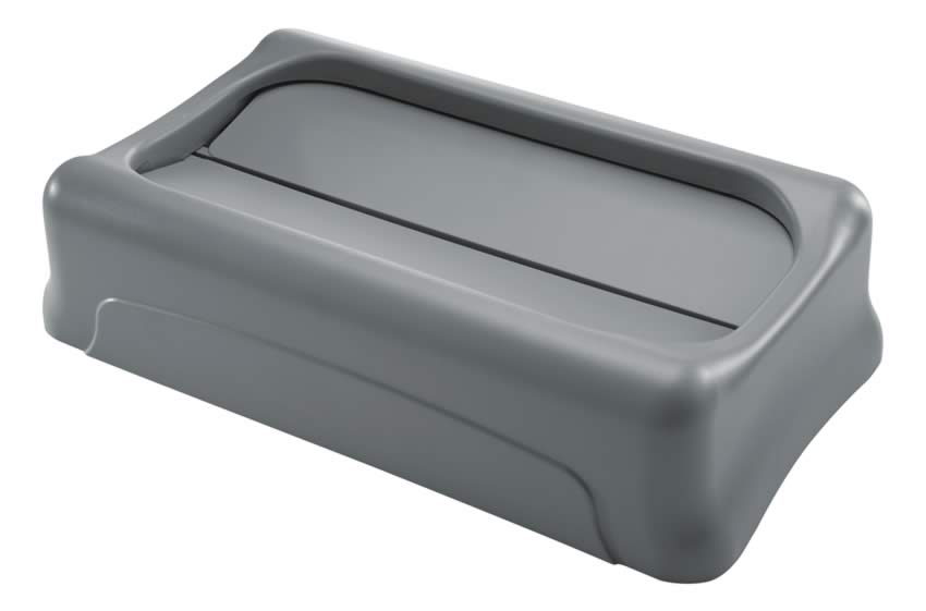 Rubbermaid Schwingdeckel Slim Jim® für Wertstoffsammler, grau Standard 2 ZOOM