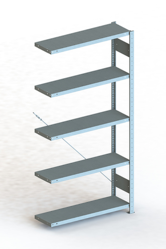 META Rayonnage universel sans boulons S3 Clip 150, hauteur x largeur x profondeur 2000 x 1006 x 336 mm, 5 tablettes  L