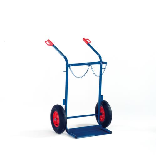 Rollcart Chariot à bouteilles, pour 2x40/50 l bouteille, bandage caoutchouc plein  L