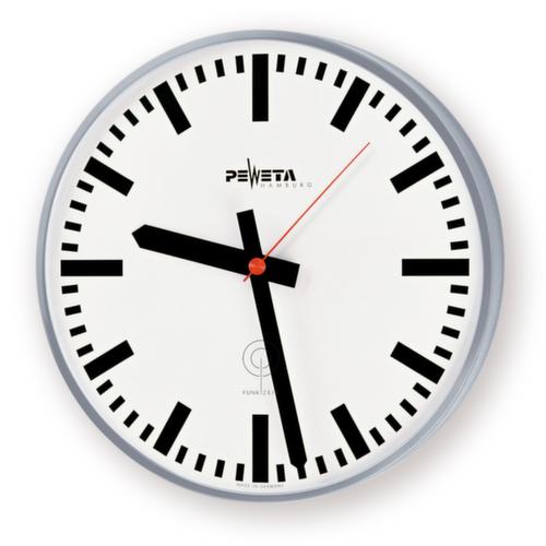 PEWETA Horloge murale avec boîtier métallique, avec cadran à traits, Ø 300 mm  L