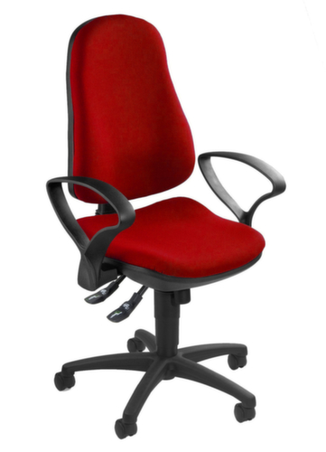 Topstar Siège de bureau pivotant Support SY avec assise ergonomique, rouge