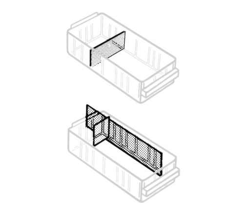 raaco Séparateur transversal pour bloc à tiroirs transparents