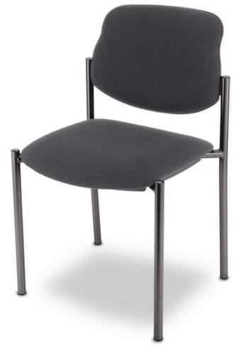 Nowy Styl Siège visiteur gerbable 6 fois Style avec capitonnages, assise tissu (100 % fibres synthétiques), anthracite