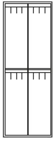 C+P Armoire vestiaire Evolo gris clair avec 2x2 compartiments + avec portes déco  L