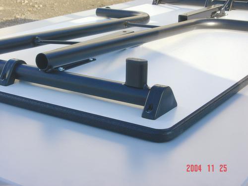 Table pliante semi-ronde combinable, Ø 1400 mm, panneau cerisier  L