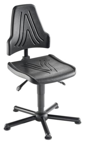 meychair Siège d'atelier Workster Komplex W19-25-TG-PU charge max. 150 kg, assise mousse PU noir, avec patins  L