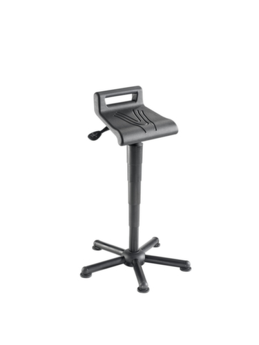 meychair Siège assis-debout Assistent Futura AF9, hauteur d’assise 590 - 875 mm, piètement RAL9005 noir foncé  L