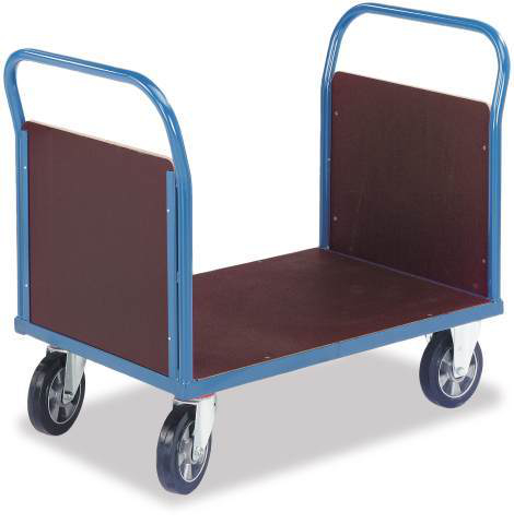 Rollcart Wagon à double façade avec zone de chargement antidérapante, force 1200 kg, plateau longueur x largeur 1600 x 800 mm  L