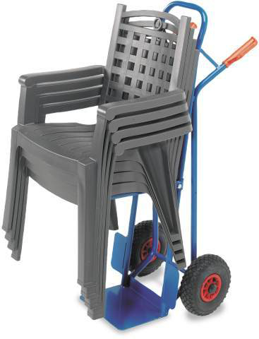 Rollcart Diable porte-chaises, force 250 kg, air bandage  L