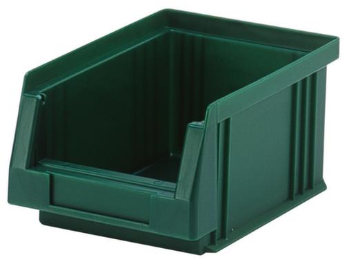 Lakape bac à bec empilable Eco adapté aux convoyeurs à rouleaux, vert, profondeur 164 mm, polypropylène  L