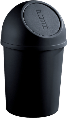 helit Poubelle « Push », 6 l, noir  L