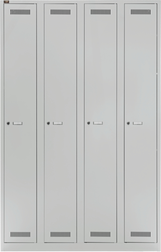 Bisley Armoire vestiaire Light gris clair avec 4 compartiments