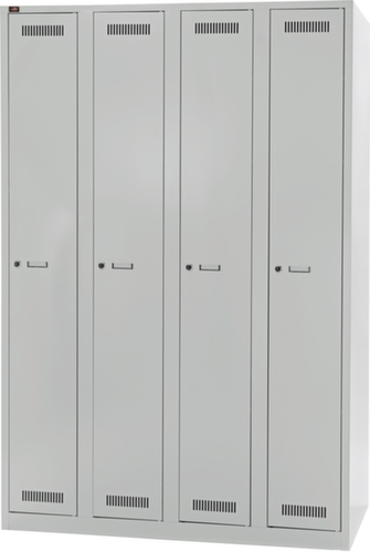 Bisley Armoire vestiaire Light gris clair avec 4 compartiments  L