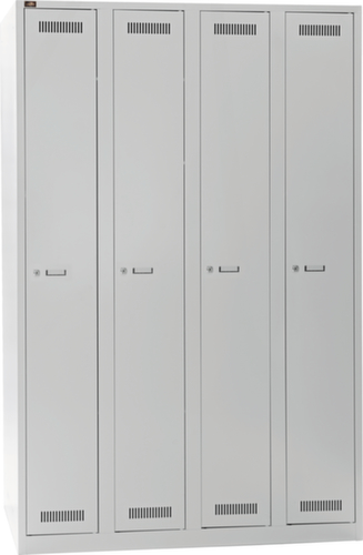 Bisley Armoire vestiaire Light gris clair avec 4 compartiments  L