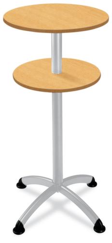 Table haute avec 2 plateaux, Ø 600 mm, panneau hêtre  L