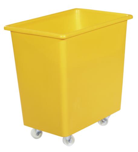 Cuve rectangulaire mobile de qualité alimentaire, capacité 135 l, jaune  L