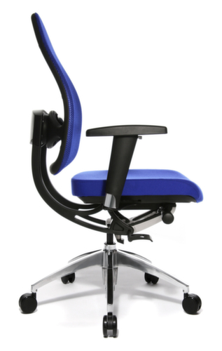 Topstar Siège de bureau pivotant Open Base + Art OPEN BASE 10 avec articulation Body-Balance-Tec®, Dossier maille, bleu  L