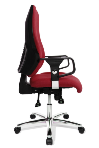 Topstar Siège de bureau pivotant Sitness 55 avec articulation Body-Balance-Tec®, rouge foncé  L