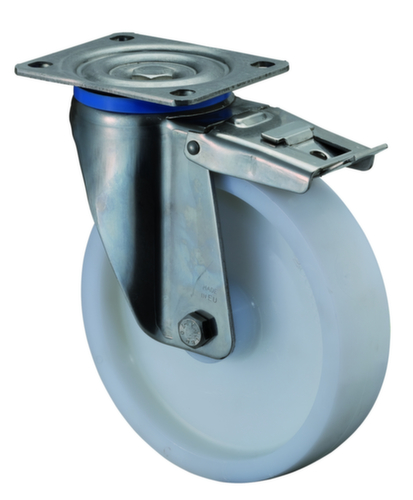 BS-ROLLEN Roulette pivotante avec frein, force 700 kg, plastique bandage  L