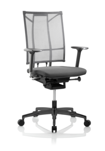 Nowy Styl Siège de bureau pivotant avec mécanisme synchrone, Dossier maille, gris  L