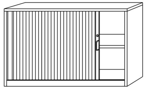 Armoire à rideaux transversaux Chef, 2 hauteurs des classeurs, blanc/argent  L