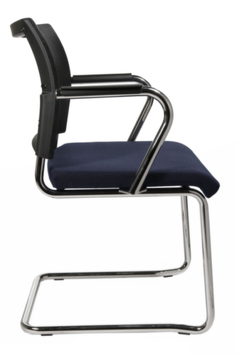 Topstar Fauteuil luge pour visiteurs Visit 20 avec dossier maille, assise tissu (100 % polypropylène), bleu foncé  L