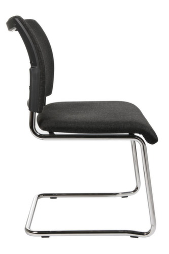 Topstar Fauteuil luge pour visiteurs capitonné Visit 20, assise tissu (100 % polypropylène), anthracite  L