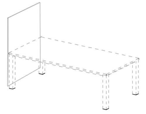 Nowy Styl Couverture de comptoir E10 pour table de bureau, largeur 800 mm  L