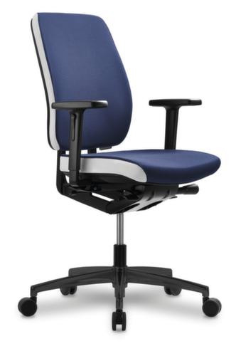 Grammer Office Siège de bureau pivotant GLOBELINE-COMFORT avec mécanisme synchrone, bleu/blanc  L