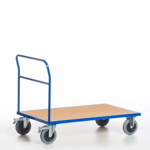 Rollcart Chariot avec barre de poussée, force 400 kg, plateau longueur x largeur 850 x 500 mm  L