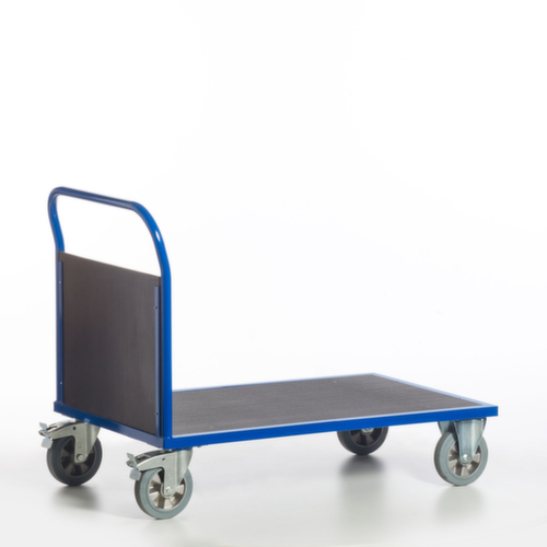 Rollcart Wagon à paroi frontale avec zone de chargement antidérapante, force 1200 kg, plateau longueur x largeur 2000 x 800 mm  L