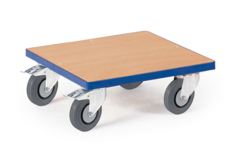 Rollcart Chariot à caisses avec zone de chargement en bois, force 250 kg, TPE bandage  L