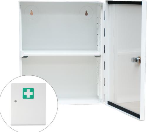 actiomedic Armoire de premiers secours en acier, vide / pour calage selon DIN 13157  L