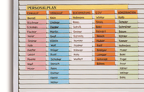 EICHNER Tableau de planification Visiplan avec rails, hauteur x largeur 1300 x 1000 mm  L